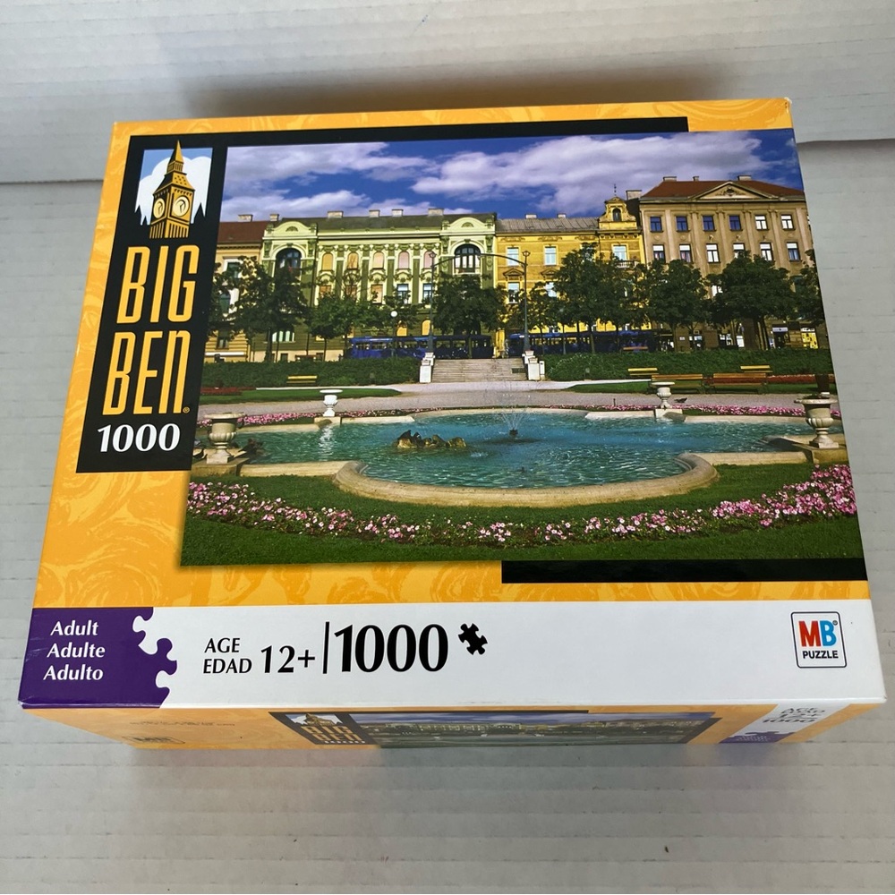 Big Ben 1000-Piece Scenic Puzzle Zeljeznice Gothic Building Zagreb Croatia New
